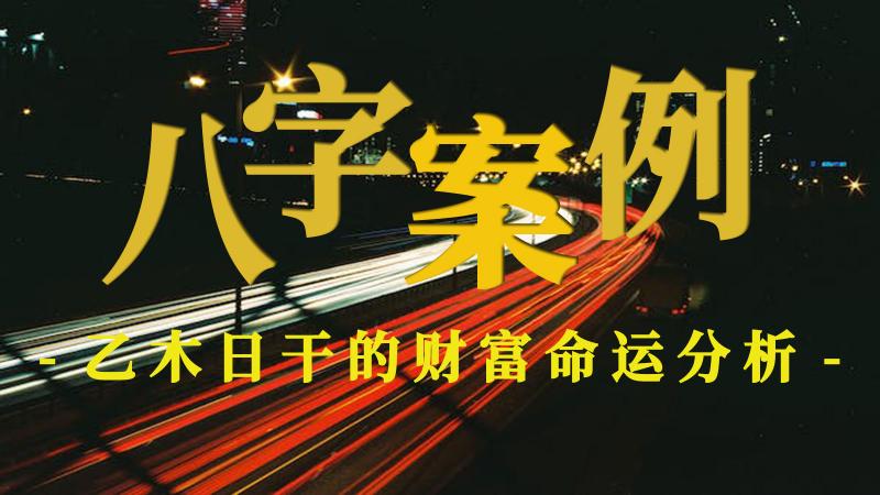 八字案例：乙木日干的财富命运分析