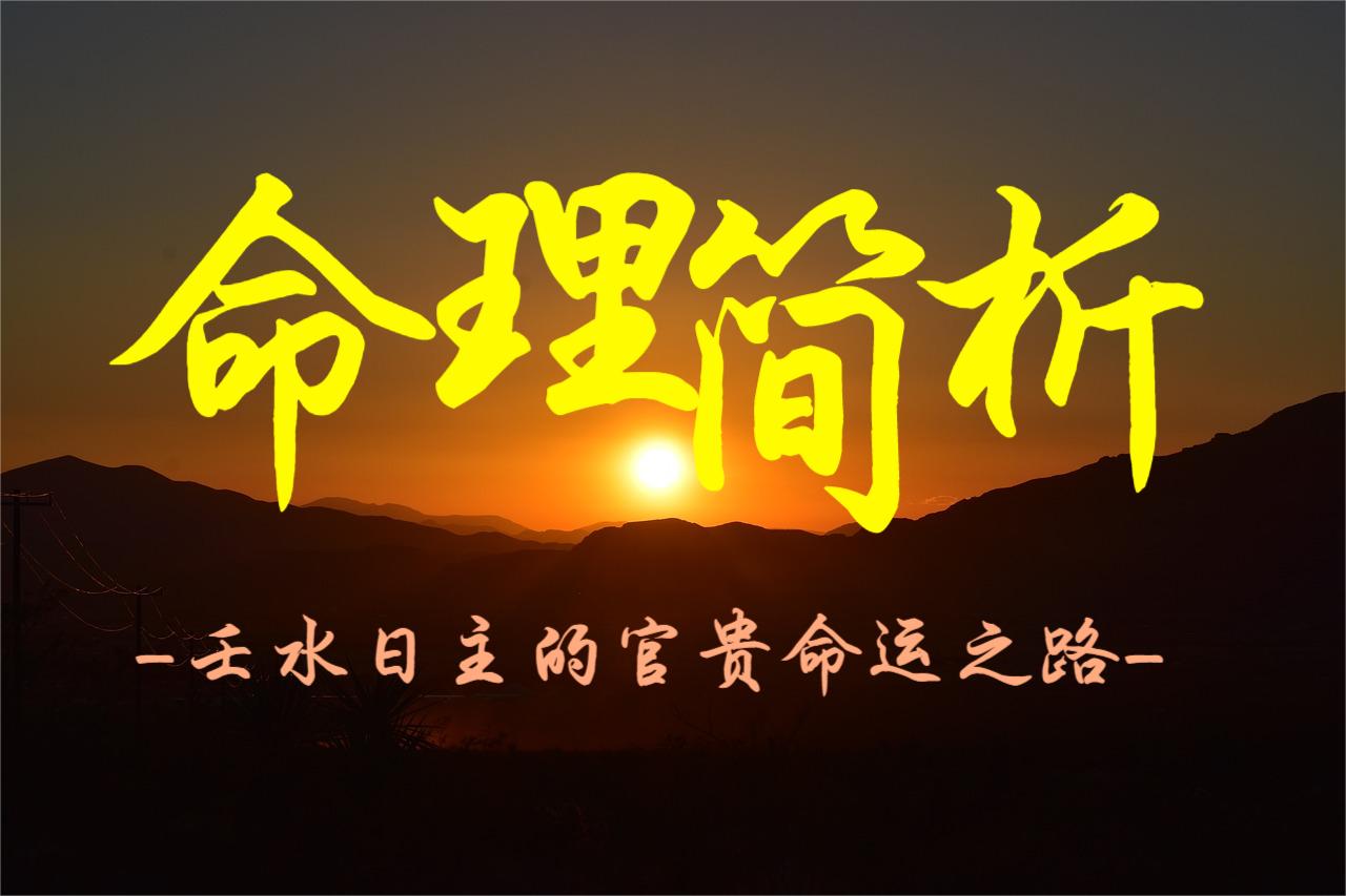 命理简析：壬水日主的官贵命运之路